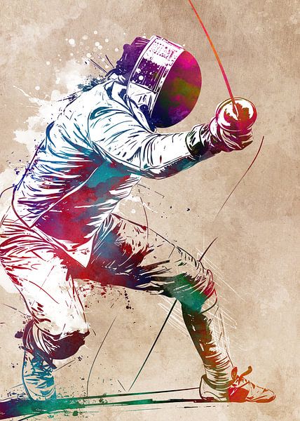 Fechtsport Kunst #Fechten #Sport von JBJart Justyna Jaszke