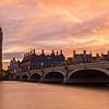 Sonnenuntergang am Big Ben in London von Thomas van Galen