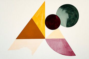 Geometric harmony - play of colours by Poster Art Shop