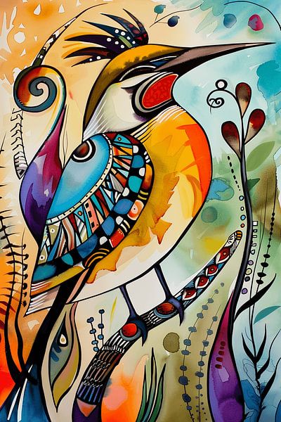 Circular Imagination - The Abstract Bird of Paradise by Karina Brouwer