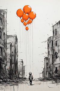 Balloons Street Art by Blikvanger Schilderijen