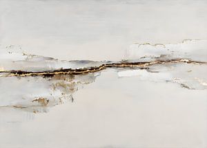 Abstract Wabi-Sabi Gold Im Minimalistischen Luxusstil