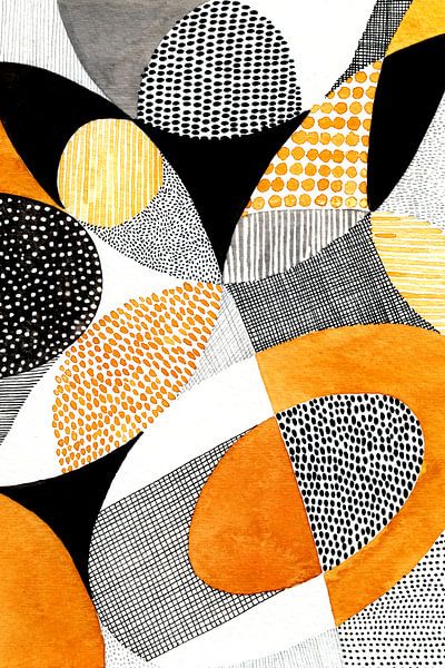 Mid Century Modern Orange by Susan Black by The Artcircle