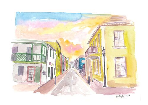 St. George Bermuda Ruhige Straße Spaziergang am Nachmittag