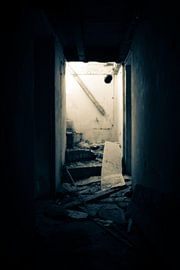 Dilapidated and abandoned staircase in basement. Station coffee house Veghel by Customvince | Vincent Arnoldussen