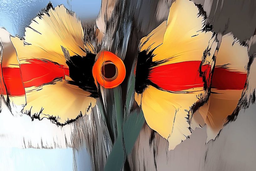 Abstract flowers by Ton Kuijpers