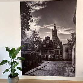 Customer photo: Hawk and Bloemendalse Binnenpoort historical Amersfoort black and white by Watze D. de Haan