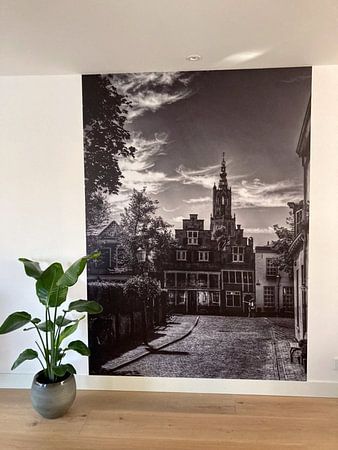 Hawk and Bloemendalse Binnenpoort historical Amersfoort black and white
