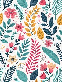 Jardin botanique vibrant Motif sans couture