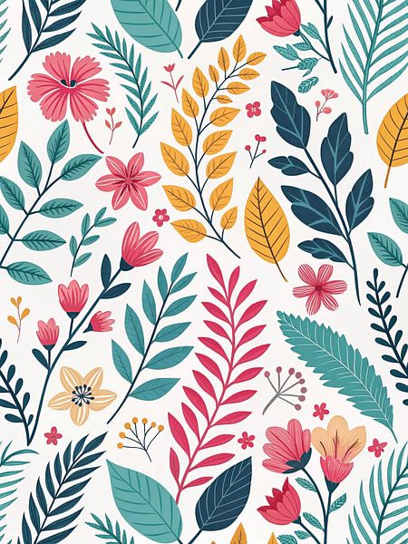 Levendige Botanische Tuin Naadloos Patroon van Artistic