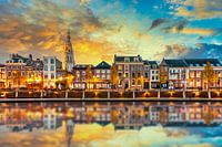 Zonsopgang in de haven van Breda