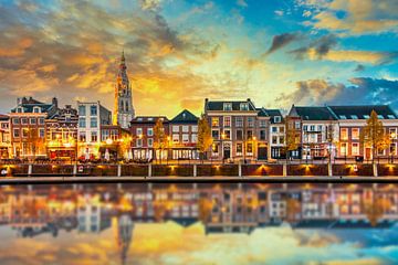 Sonnenaufgang im Hafen von Breda