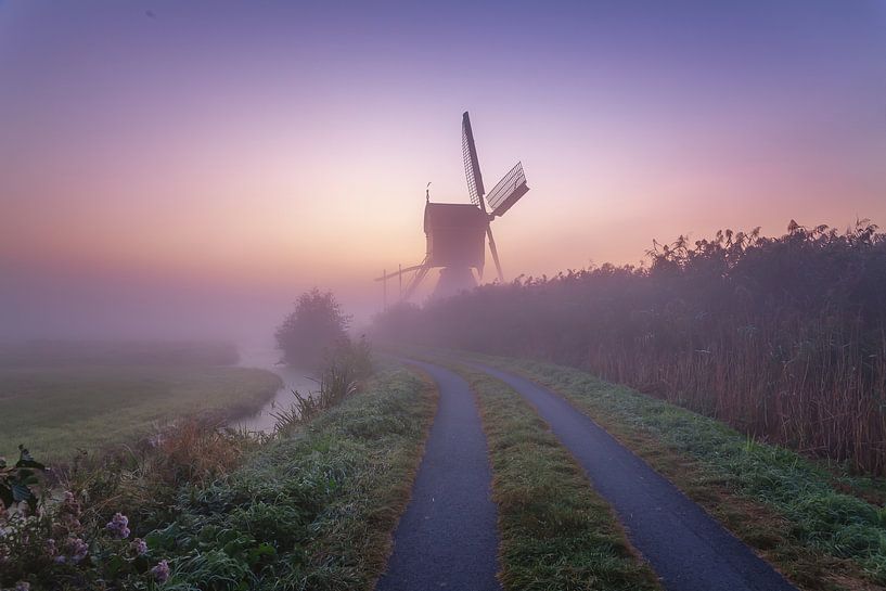 Foggy dutch sunrise by Gijs Koole