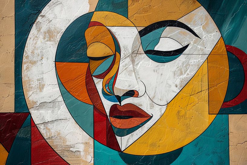 Abstract face - Cubist by Poster Art Shop