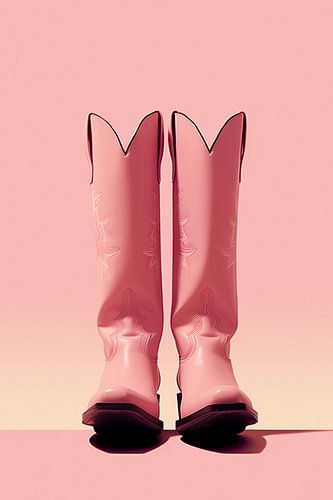 Roze cowboylaarzen