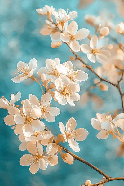 Branches fleuries aux couleurs douces par Imperial Art House