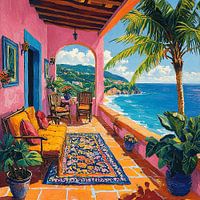 Op Matisse geïnspireerd Mediterraan Zeezicht Zee Fauvisme