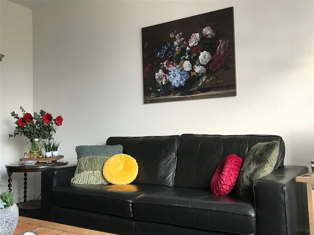 Nature morte de fleurs dans un vase sur un rebord de pierre, Jean-Baptiste Monnoyer 