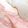 Abstrakter Marmor in Rosa und Gold mit einem Hauch von Glamour von Eva Lee