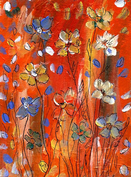 blossom in red by Claudia Gründler