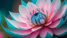 Macro bloemen met bladeren