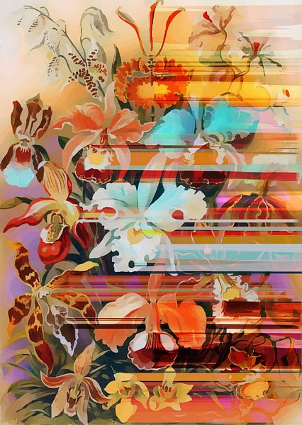 Faded by the Light. Stilleven met Orchidee bloemen van The Art Kroep