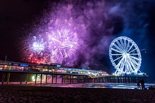 Schevening Pier tijdens het Vuurwerkfestival
