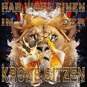 Koninklijke humor - Grappige canvasprint voor bierliefhebbers | Adler & Co.