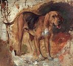 Holman Hunt - Study of a bloodhound van 1000 Schilderijen thumbnail