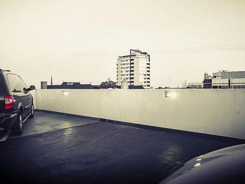 Uitzicht over Utrecht vanaf parkeergarage