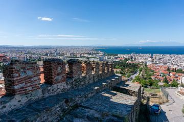 View of the city of Thessaloniki in Greece with sea and harbour by Animaflora PicsStock