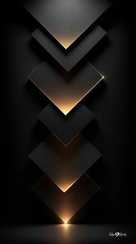 abstract zwart met zacht goud