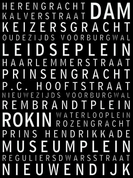 Amsterdam, famous streets and squares by Maarten Knops