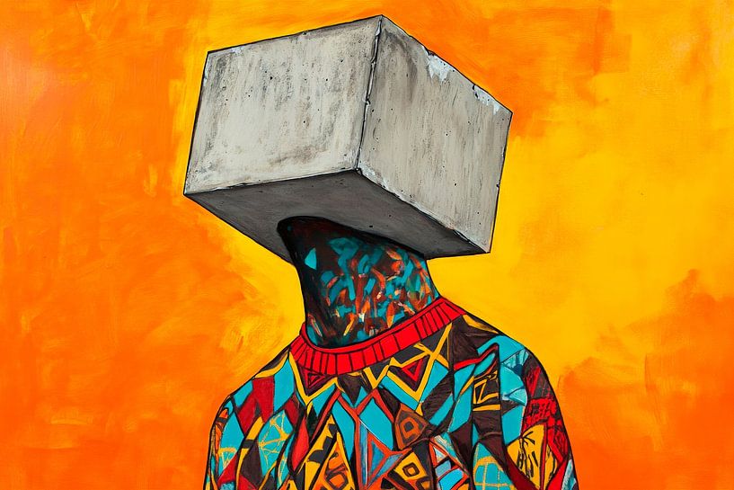 Artistic figure with cubic head by Poster Art Shop