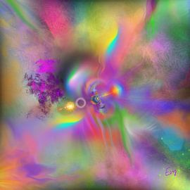 "Kosmische Farbexplosion" von Eveline Cleyman