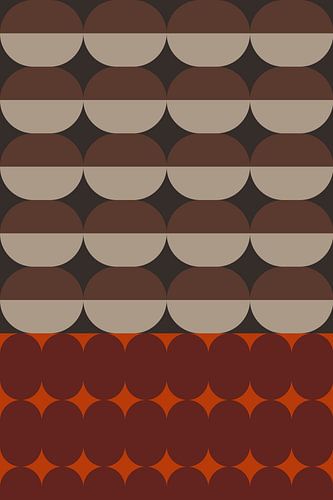 Retro kunst uit de jaren 70. Abstract geometrisch patroon nr. 20