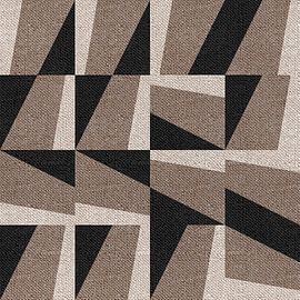 Textile linen neutral geometric minimalist art in earthy colors VI by Dina Dankers