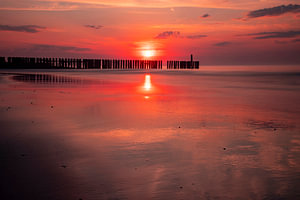 Sunset Westkapelle, Zeeland Niederlande