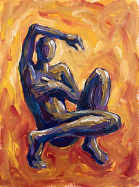Vibrant Seated Form by HUGO