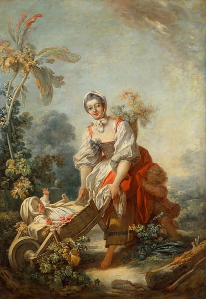 Fragonard, Jean-Honoré - Die Freuden der Mutterschaft von 1000 Schilderijen