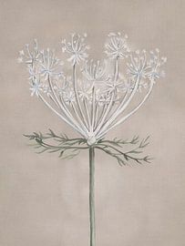 Serene collage van Berenklauw op linnen van Studio Pieternel