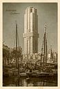 Alte Postkarte Coolturm, Rotterdam von Frans Blok Miniaturansicht
