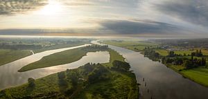 IJssel Sonnenaufgang Panoramablick auf die Landschaft