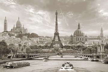 Parijs in een notendop -sepia-