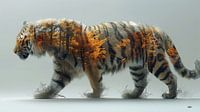 multiple exposure tussen dier en natuur van Gelissen Artworks thumbnail