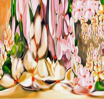 Bloemen-abstract van Annaluiza Dovinos