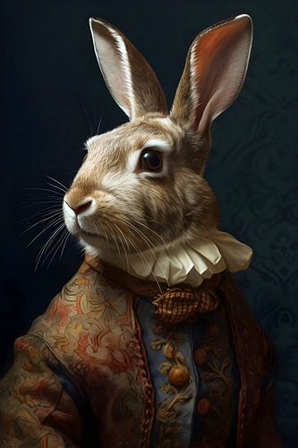 Porträt eines Kaninchens aus dem 19. Jahrhundert