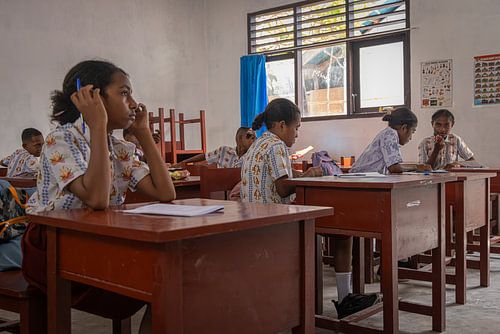 Schoolkinderen @ Arborek Island, Indonesie
