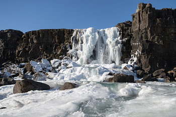 Wasserfall in Þingvellir Oxararfoss