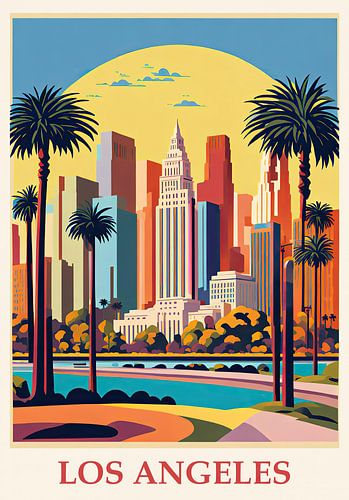 Travel Poster Los Angeles, USA